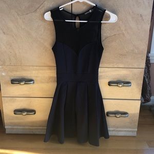 Fancy boohoo skater dress navy blue